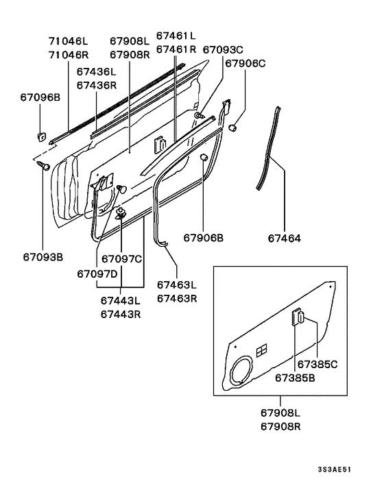 Front door panel & glass