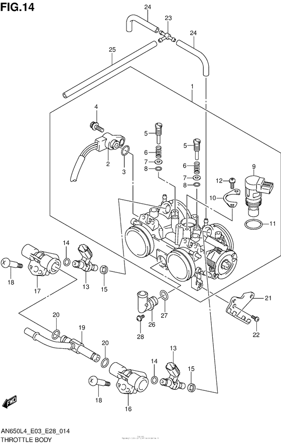 Throttle Body (An650Zl4 E28)