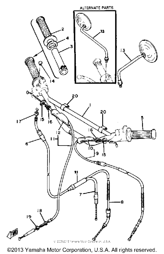 Handlebar cable