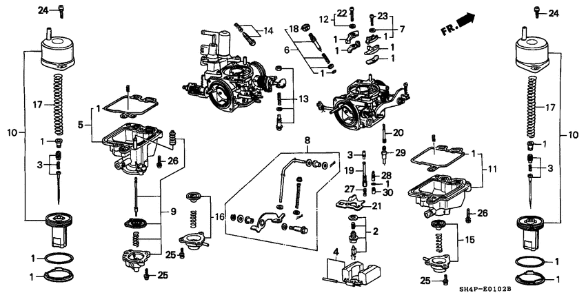 Dual carburetor comp.