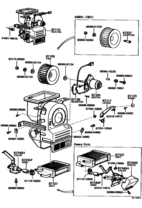 Heating & Air Conditioning - Heater Unit & Blower