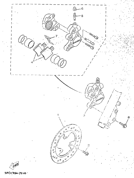 Front brake. caliper