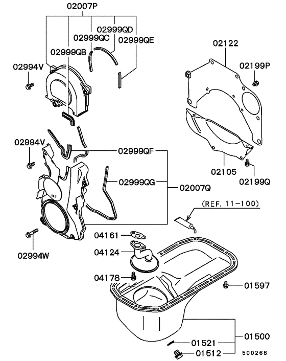 Cover,rear plate & oil pan