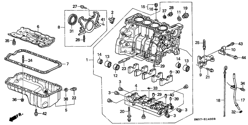 Cylinder block/oil pan