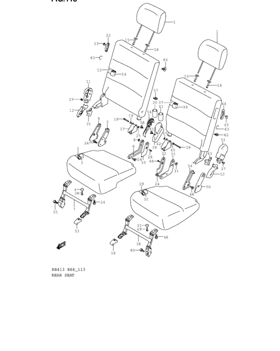 Rear seat