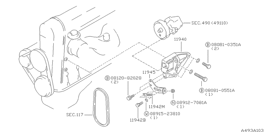 Power steering pump mounting