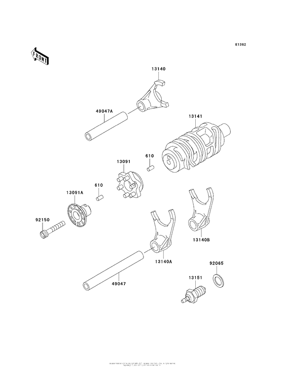 Gear Change Drum/shift Fork(S)