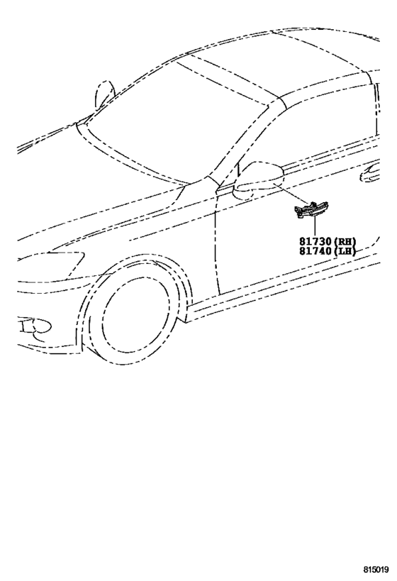 Side Turn Signal Lamp & Outer Mirror Lamp