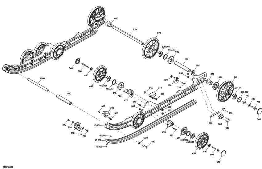 08- Suspension Rear Mxz Engine 600 Ace - Inferior