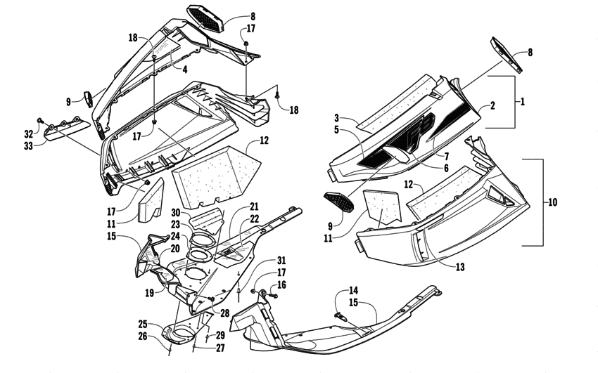 Skid Plate And Side Panel Assembly