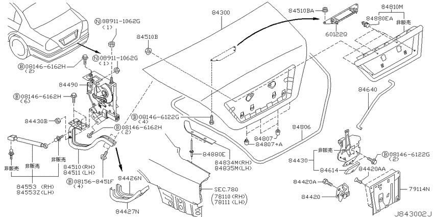 Trunk lid & fitting