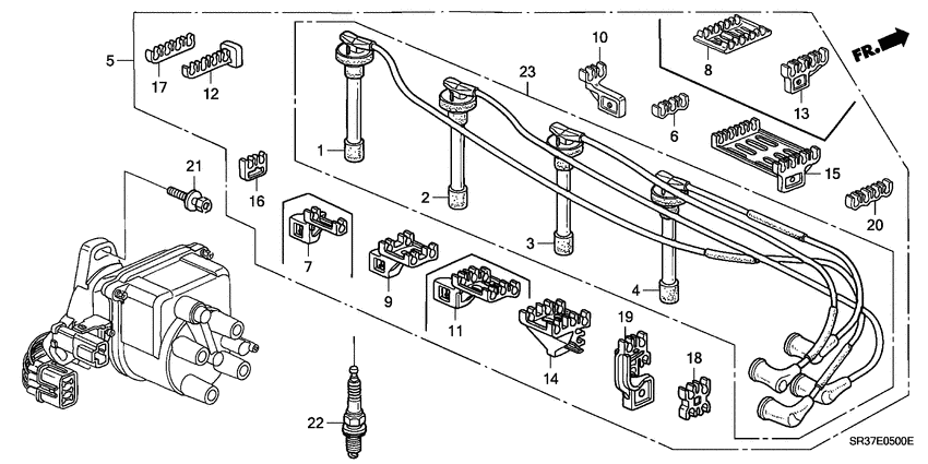 High tension cord/ spark plug