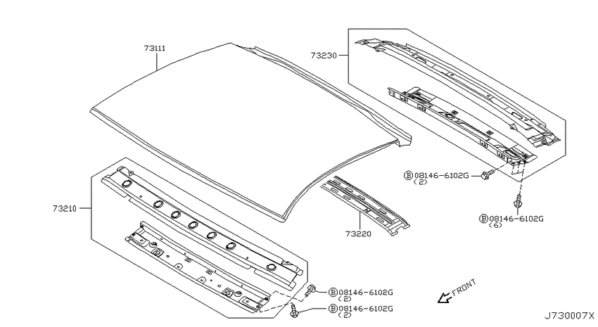 Roof panel & fitting