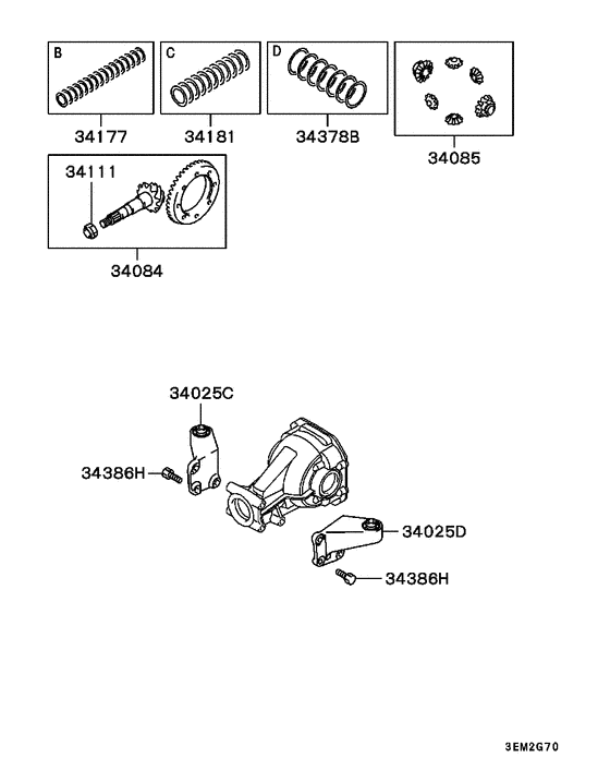 Rear axle differential