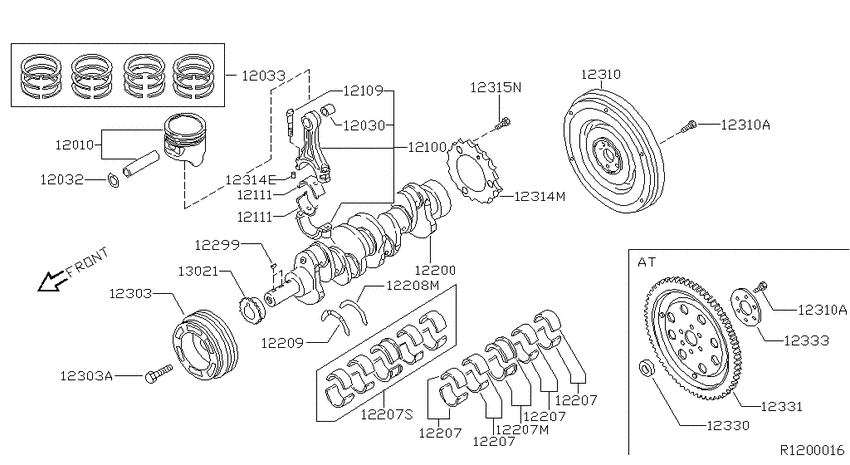 Piston,crankshaft & flywheel