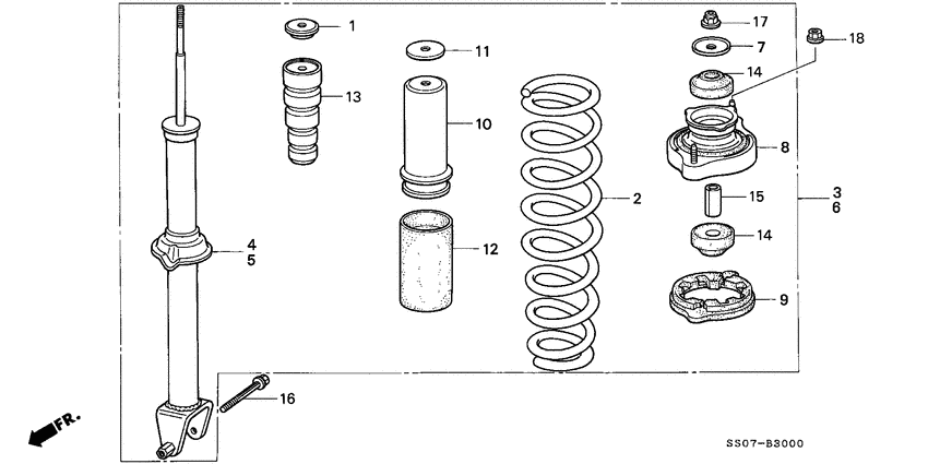 Rear shock absorber