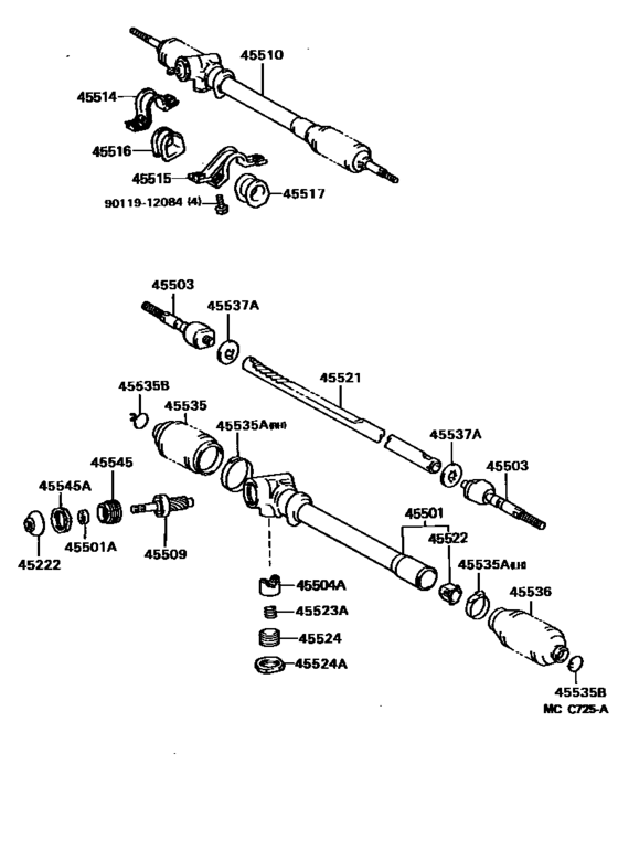 Front Steering Gear & Link