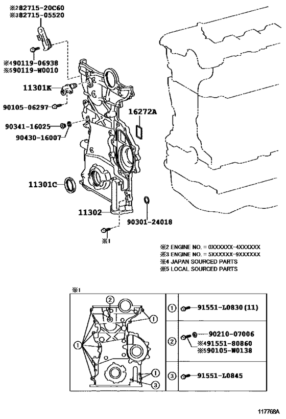 Timing Gear Cover & Rear End Plate