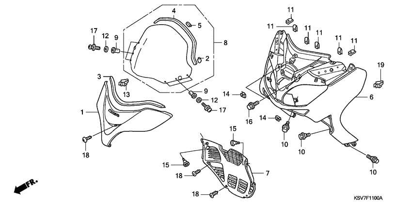 Front cover/windscreen