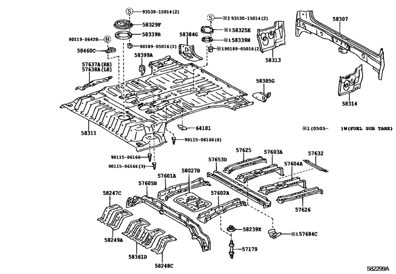 Rear Floor Panel & Rear Floor Member