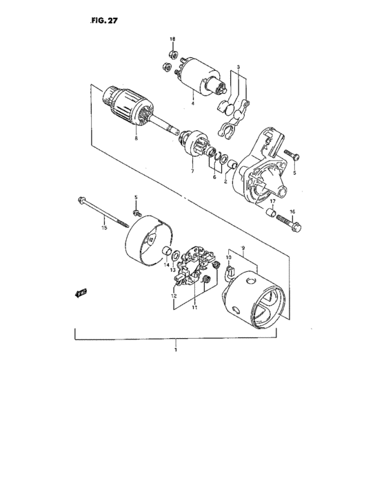 Starting motor