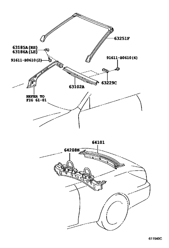 Roof Panel & Back Window Glass
