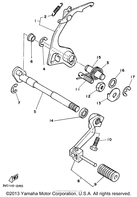 Shift shaft