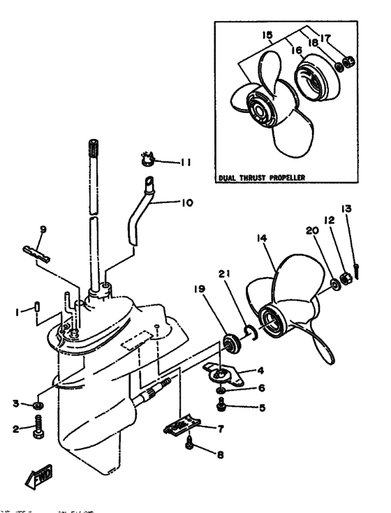 Lower casing & drive