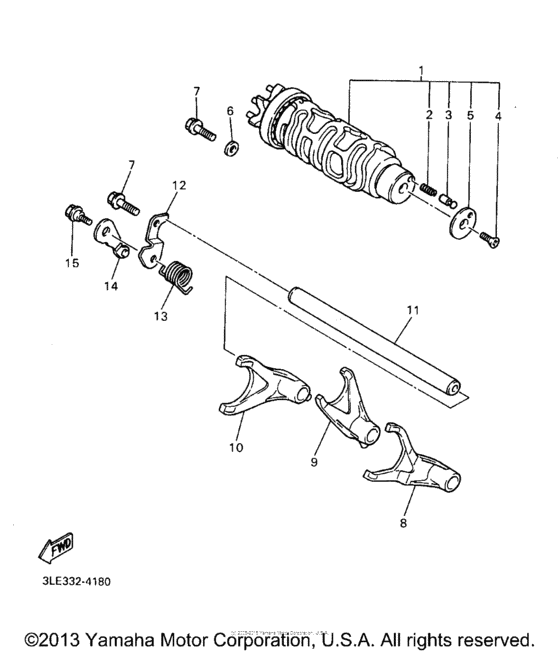 Shift cam shift fork