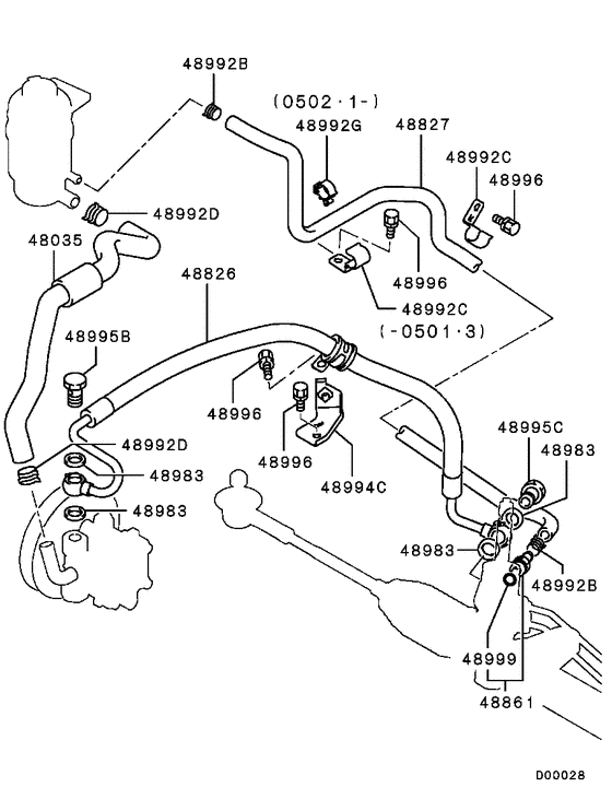 Power steering oil line