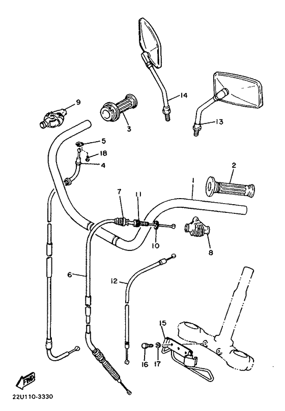 Steering handle & cable