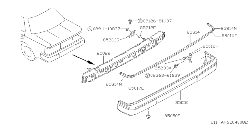 Rear bumper