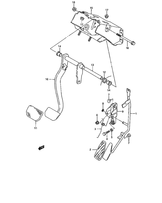 Pedal and pedal bracket