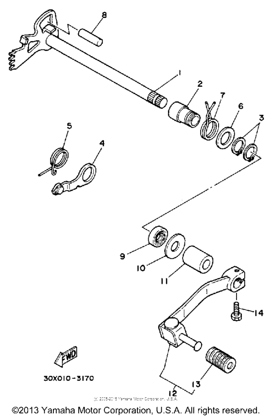 Shift shaft