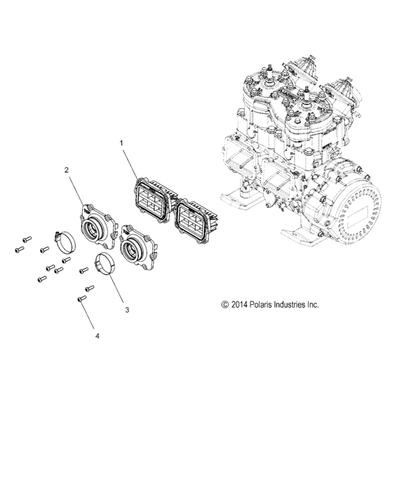 Engine, Reed Valve And Carb. Adaptor