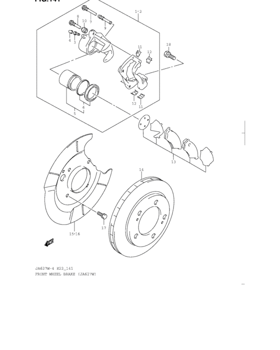 Front wheel brake