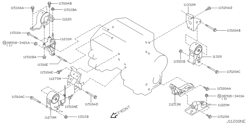 Engine & transmission   mounting
