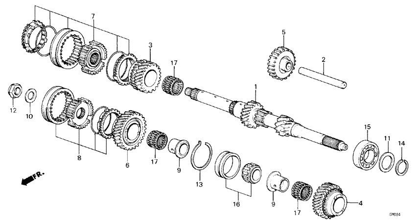 Mainshaft/mainshaft gears