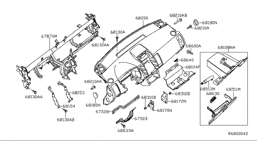 Instrument panel, pad & cluster lid