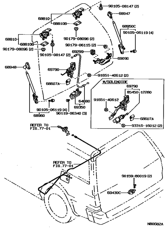Back Door Lock & Handle