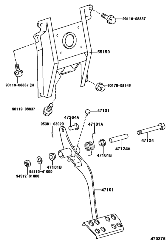 Brake Pedal & Bracket