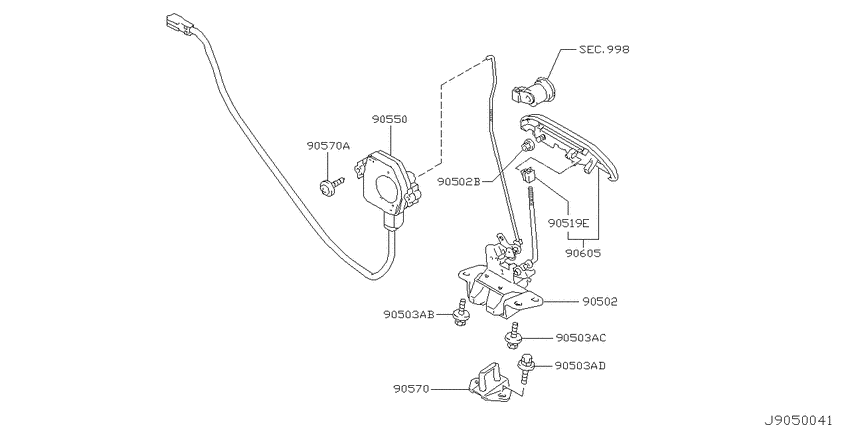Back door lock & handle