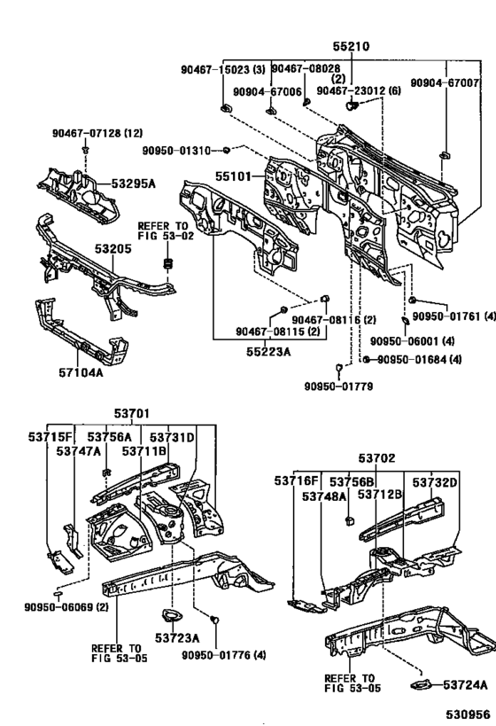 Front Fender Apron & Dash Panel