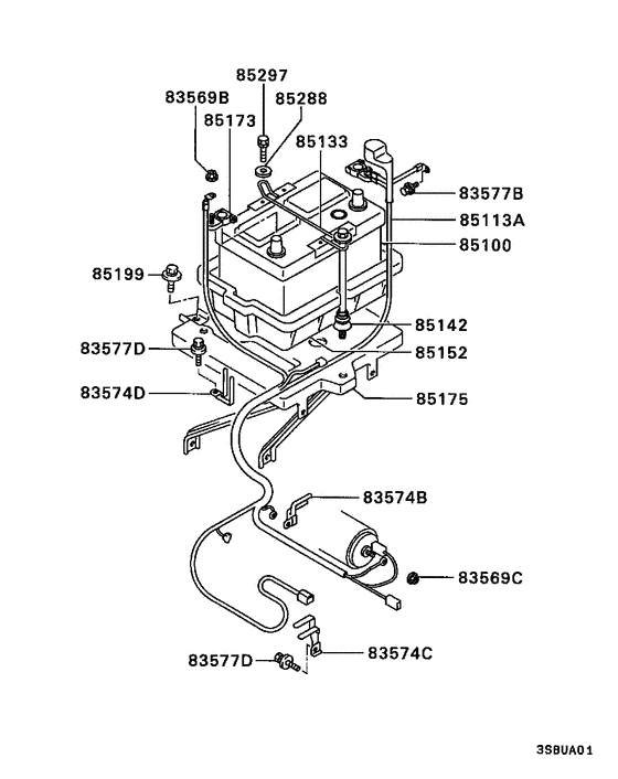 Battery cable & bracket