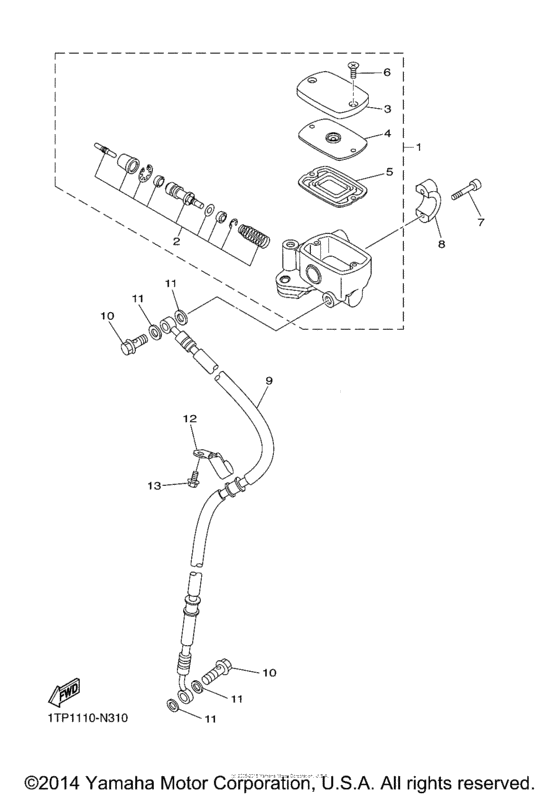 Front master cylinder