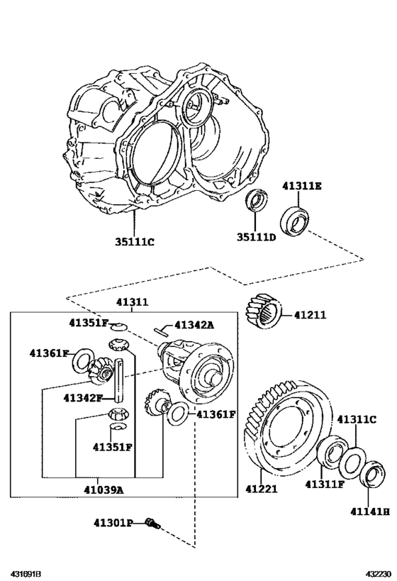 Front Axle Housing & Differential