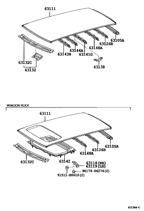 Roof Panel & Back Window Glass