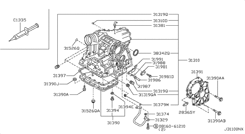 Torque converter,housing & case
