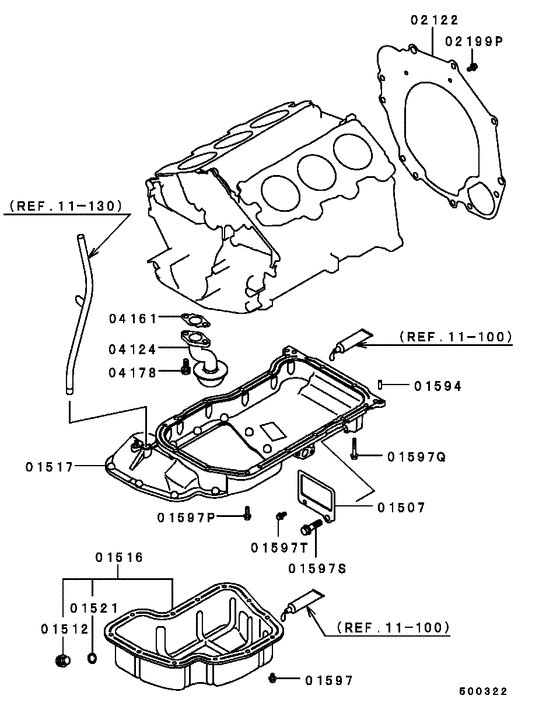Cover,rear plate & oil pan