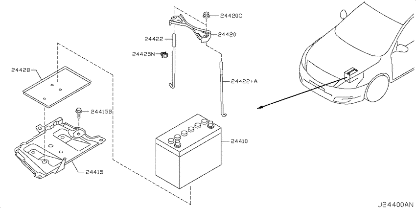 Battery & battery mounting